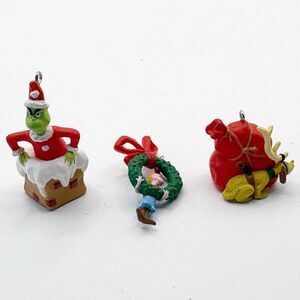Hallmark Keepsake Miniature 3 Piece Merry Grinch-mas Dr. Seuss 1999 Ornament